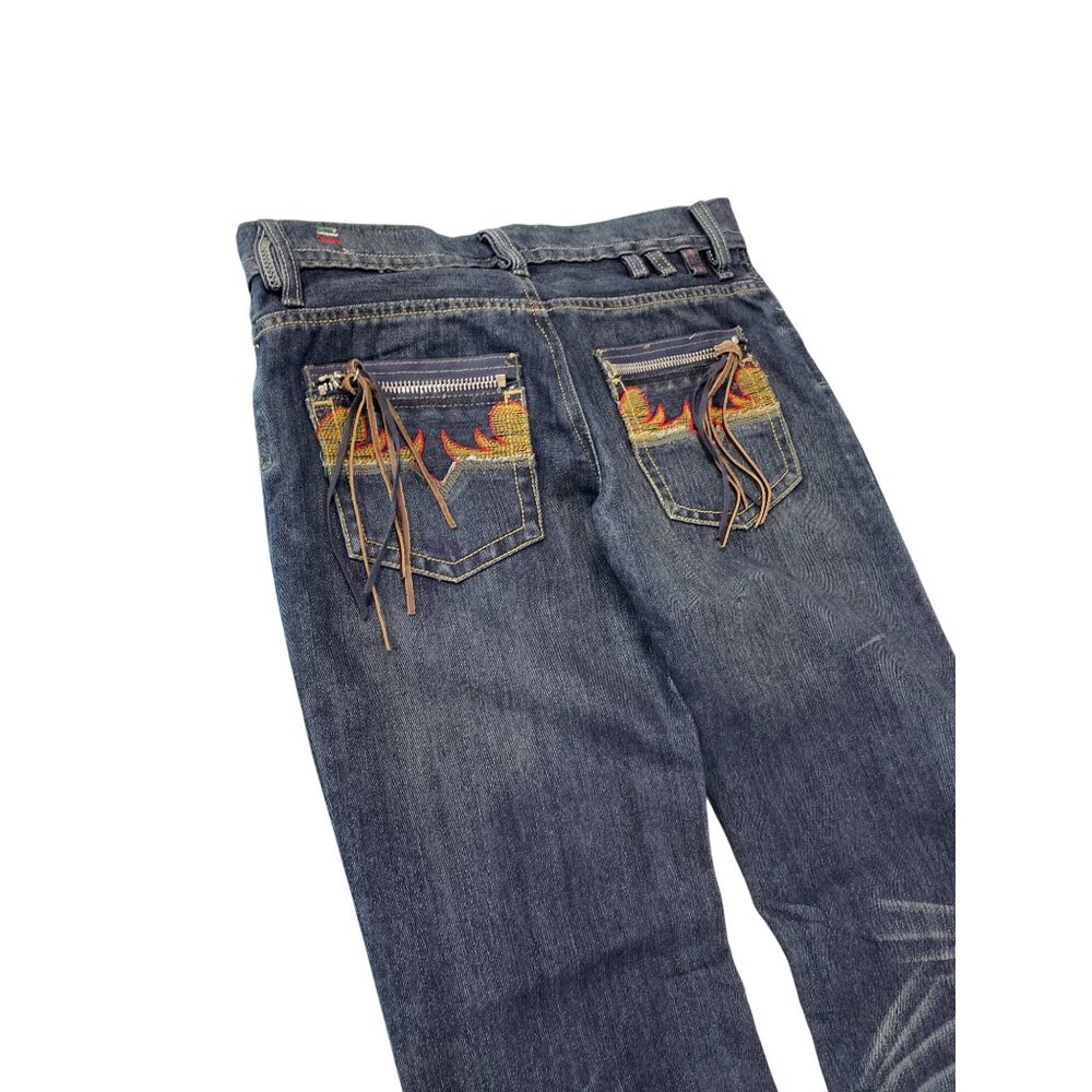 Diesel Cayre Womans Y2K Blue Wide Leg Stretch Jeans Size 28/32 SKU 9284 - Picture 13 of 13